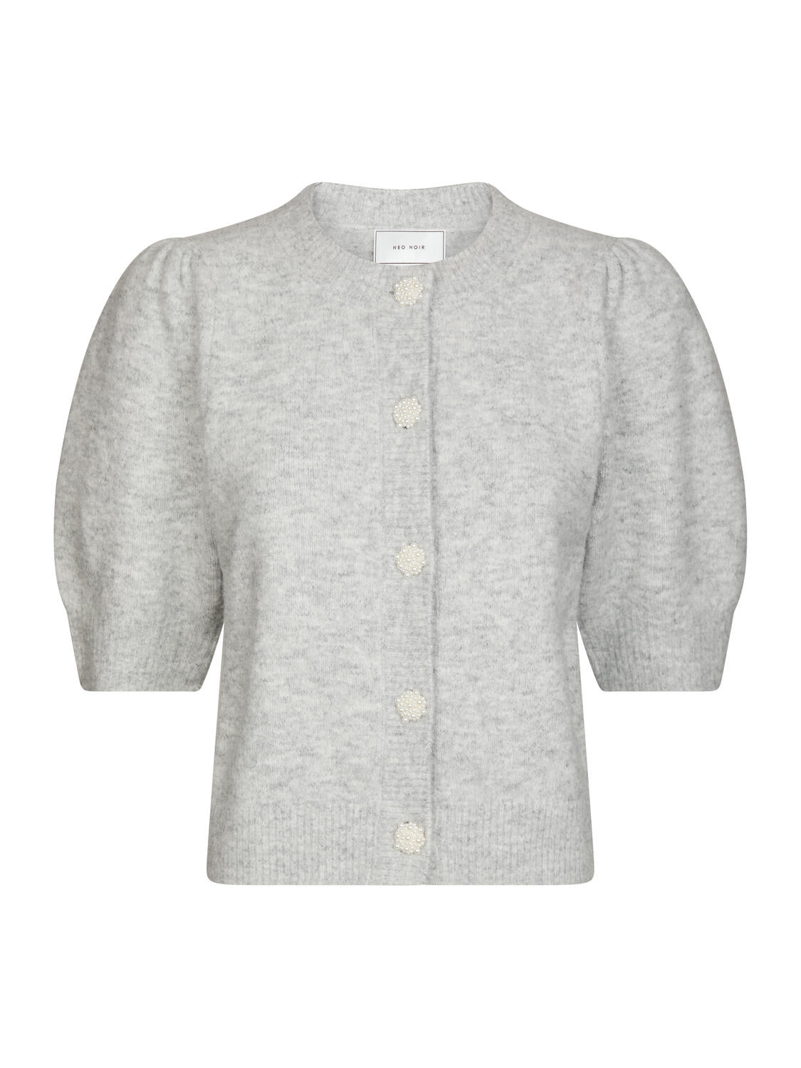 Trudy Deco Knit cardigan - Light Grey Melange